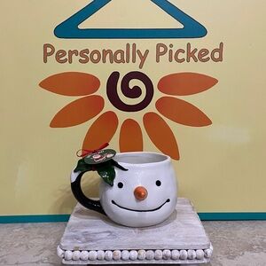 Blue Sky Clayworks SNOWMAN FIGURAL Mug